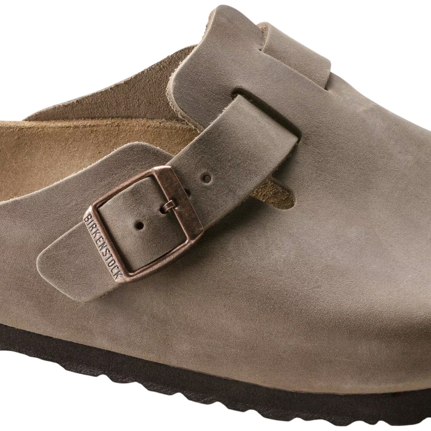 Mens Birkenstock Boston Oiled Leather Regular Sandals Tabacco Brown