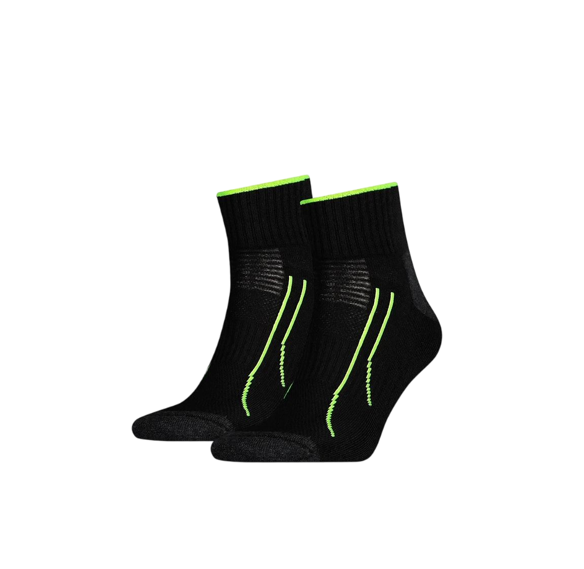 10 Pack Mens Puma Performance Training Quarter Crew Socks Black/White
