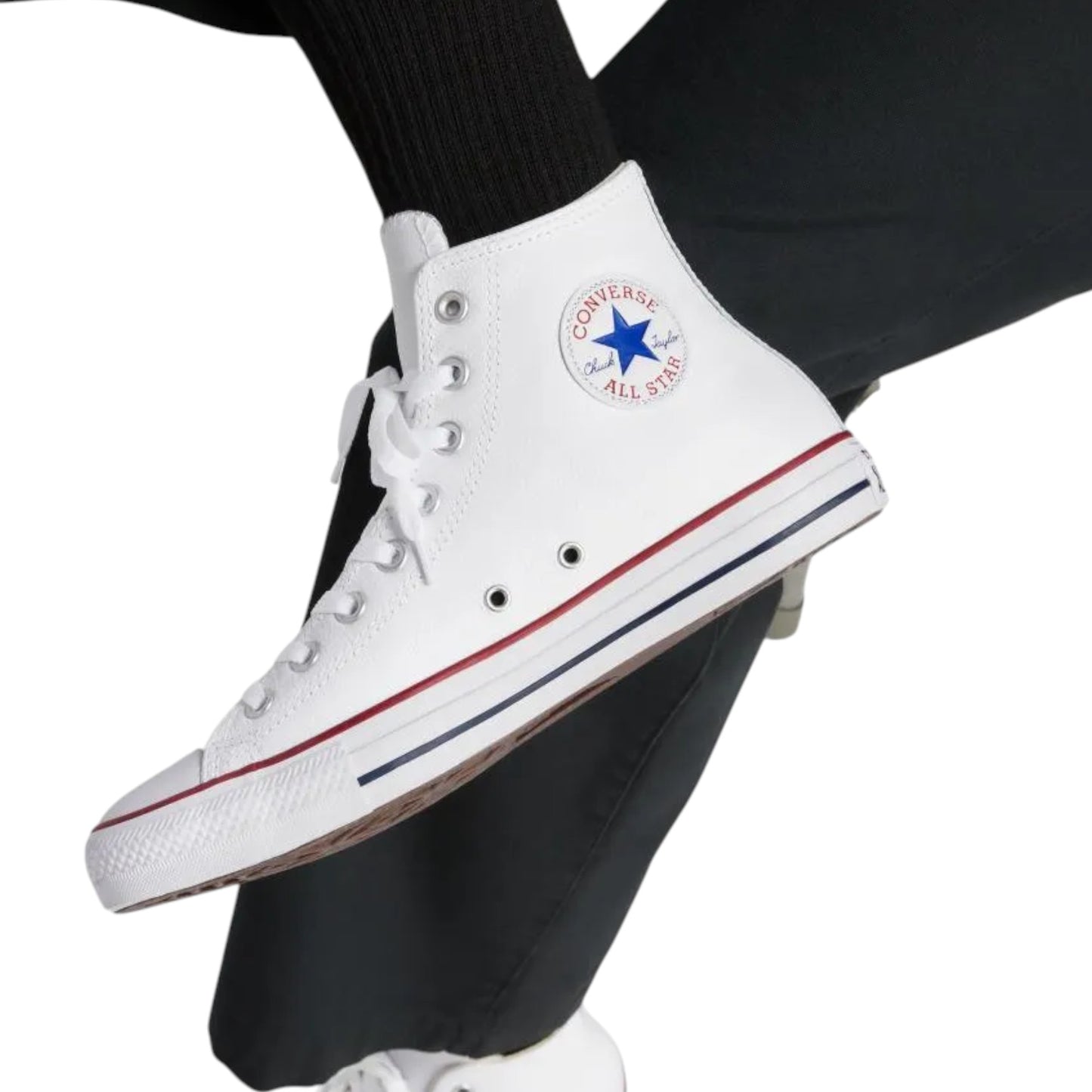 Unisex Adults Converse Chuck Taylor All Star Leather High Top Shoes White
