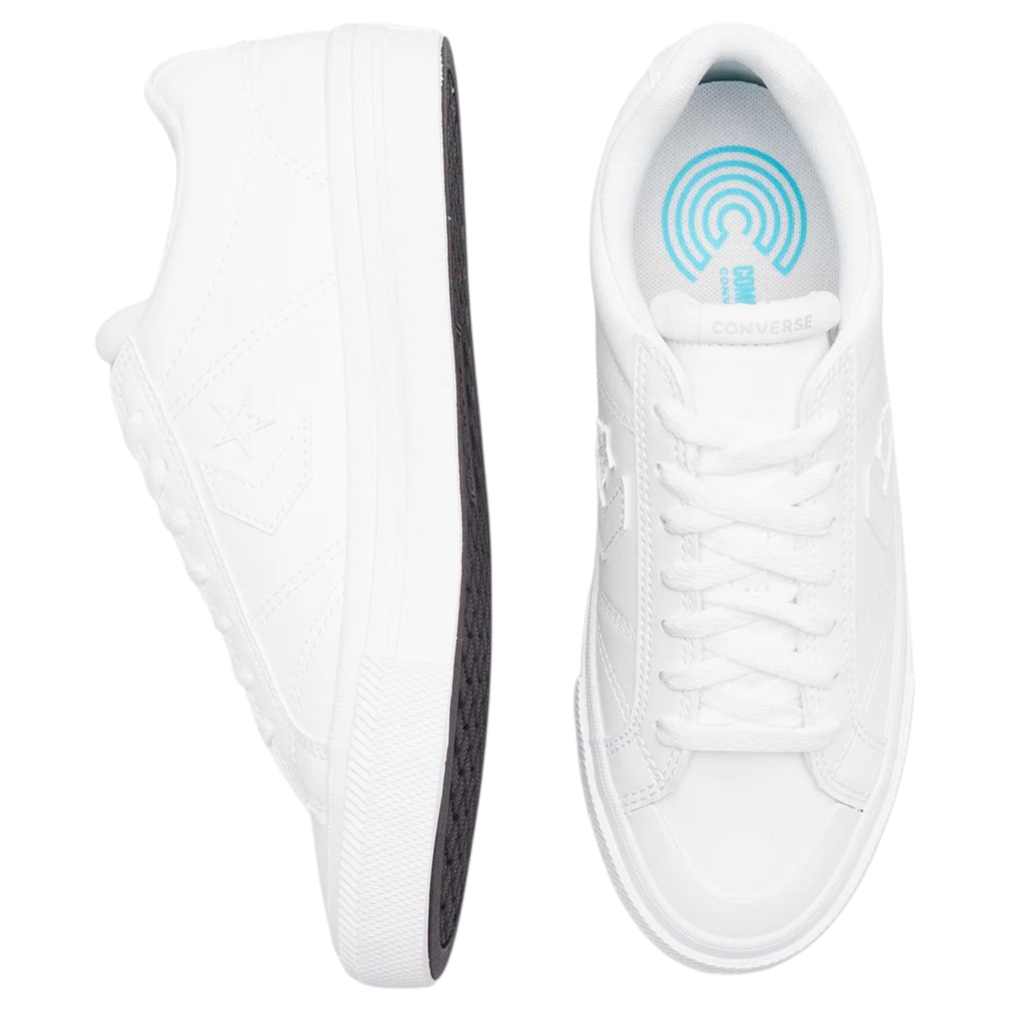 Unisex Adults Converse Sport Casual Faux Leather High Top Shoes White