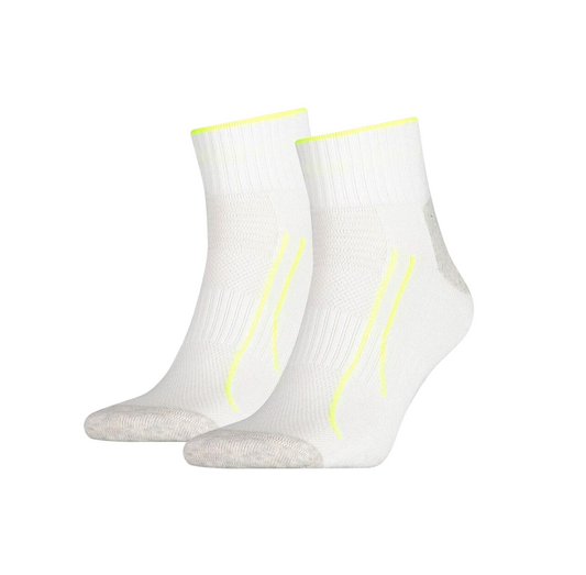 2 Pack Mens Puma Performance Training Quarter Crew Socks White