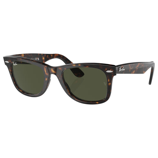 Unisex Adults Ray-Ban Original Wayfarer Classic RB2140 Sunglasses Tortoise/ Green