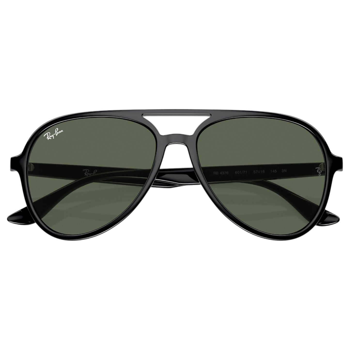 Unisex Adults Ray-Ban RB4376 Sunglasses Polished Black/ Dark Green