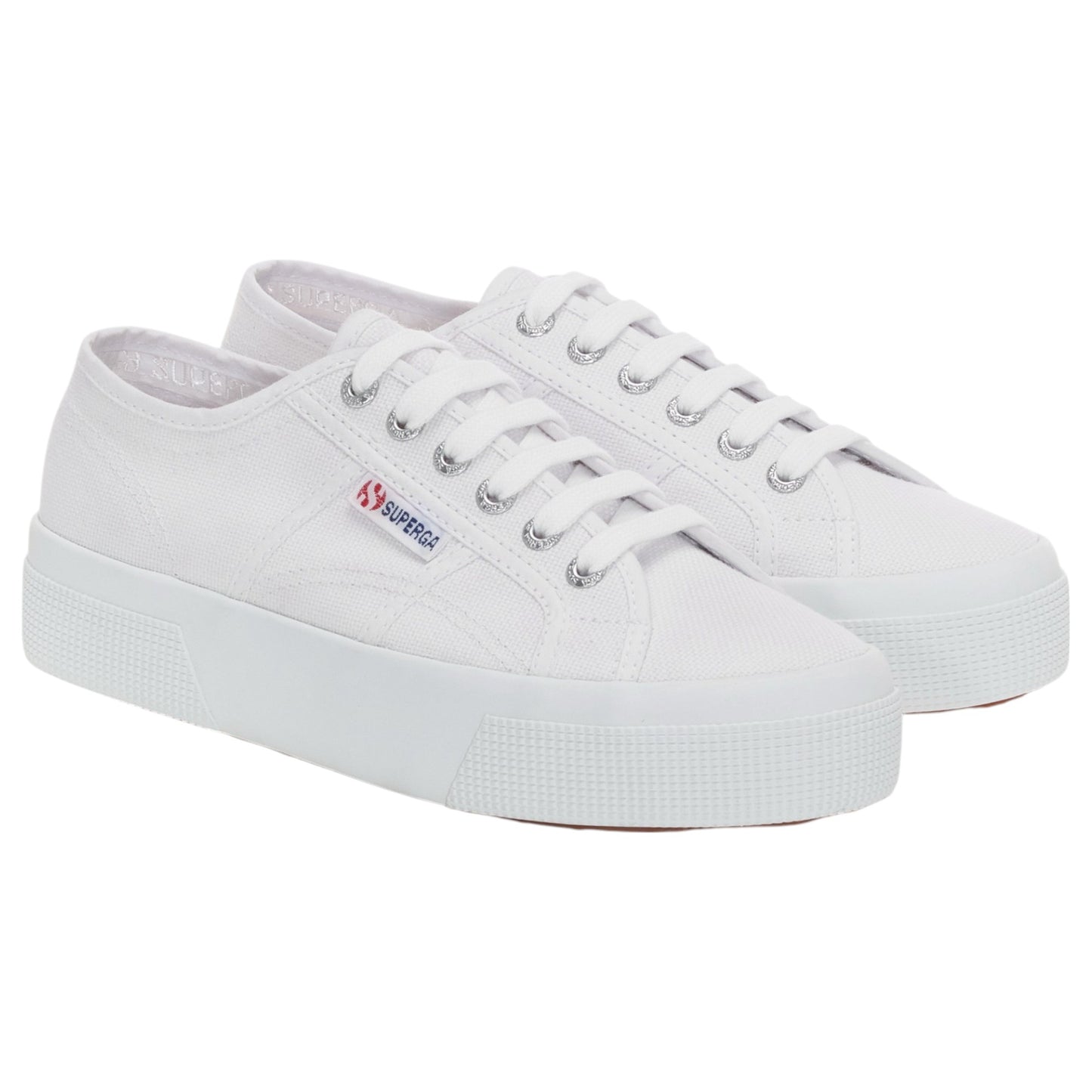 Unisex Adults Superga 2740 Platform Shoes White