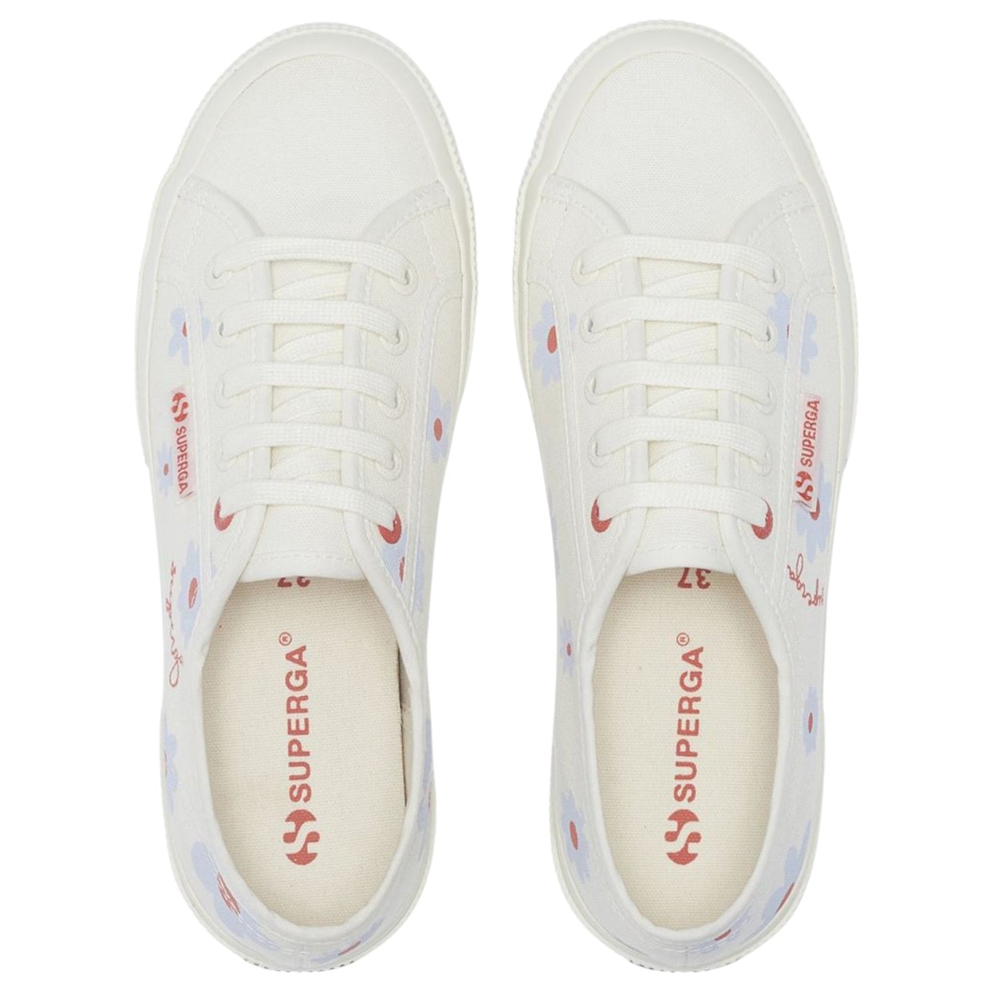 Unisex Adults Superga 2750 Daisies Shoes White