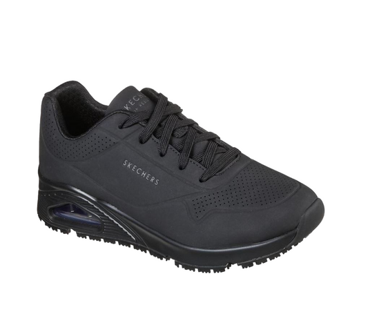 Womens Skechers Uno - Slip Resistant Shoes Black