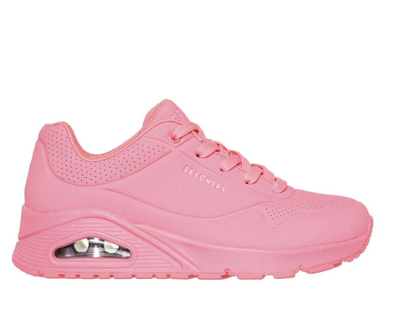 Womens Skechers Uno - Stand On Air Coral Lace Up Sneaker Shoes