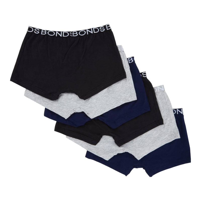 24 X Bonds Boys Trunks Underwear Black / Grey / Navy