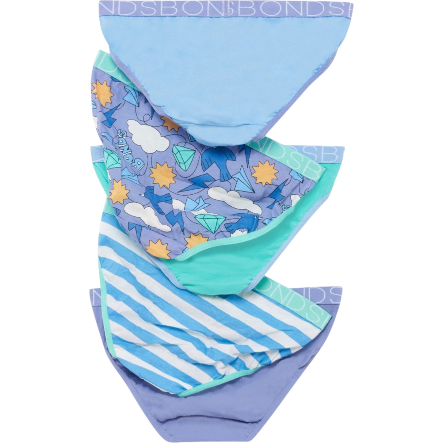 5 Pack Kids Girls Bonds  Underwear Multi