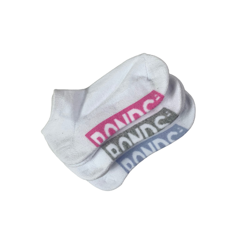 12 X Bonds Kids Socks Girls Low Cut Sports White Pink Grey Violet Pk1