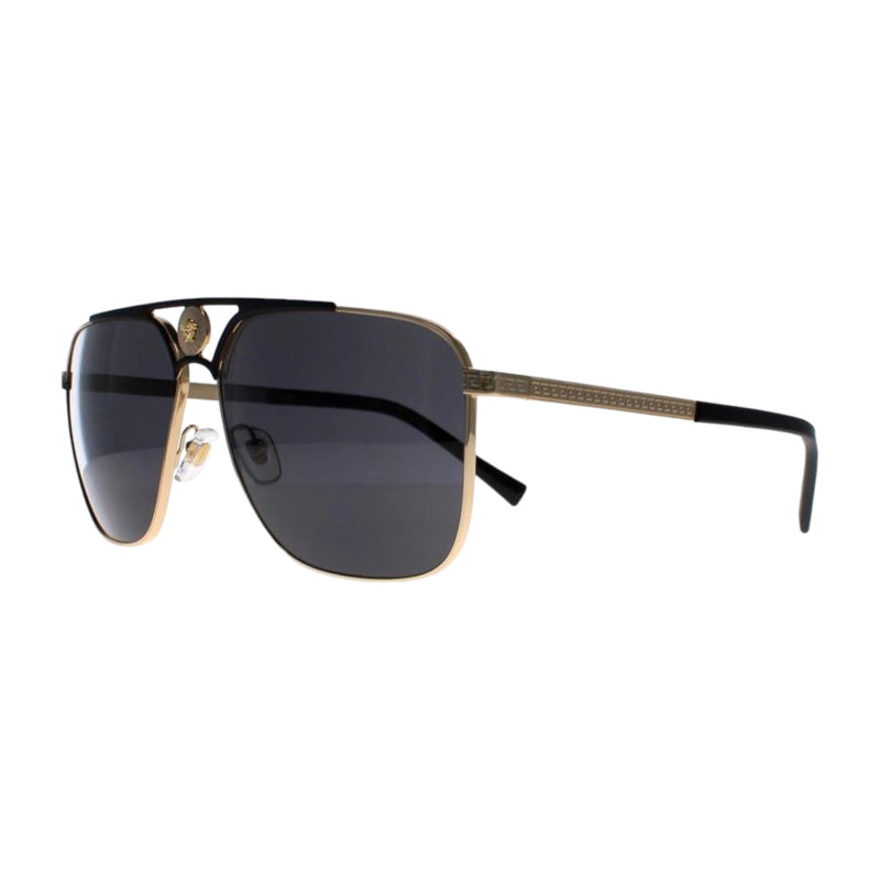 Mens Versace Sunglasses Ve 2238 Gold Matte Black/ Dark Grey Sunnies