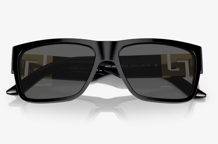 Mens Versace VE4296 Sunglasses Black/ Dark Grey