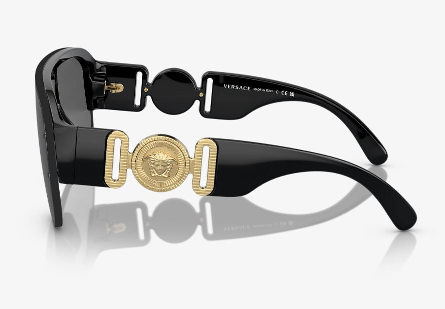 Mens Versace VE4391 Sunglasses Black/Dark Grey
