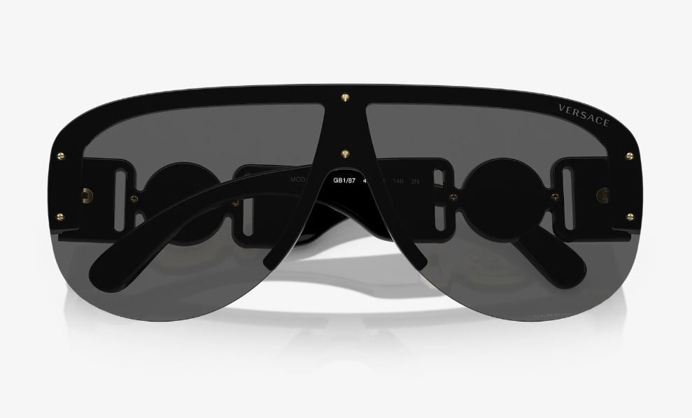 Mens Versace VE4391 Sunglasses Black/Dark Grey