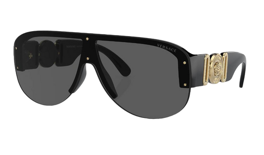 Mens Versace VE4391 Sunglasses Black/Dark Grey