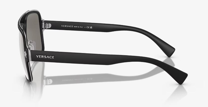 Mens Versace VE2199 Sunglasses Matt Black/ Light Grey