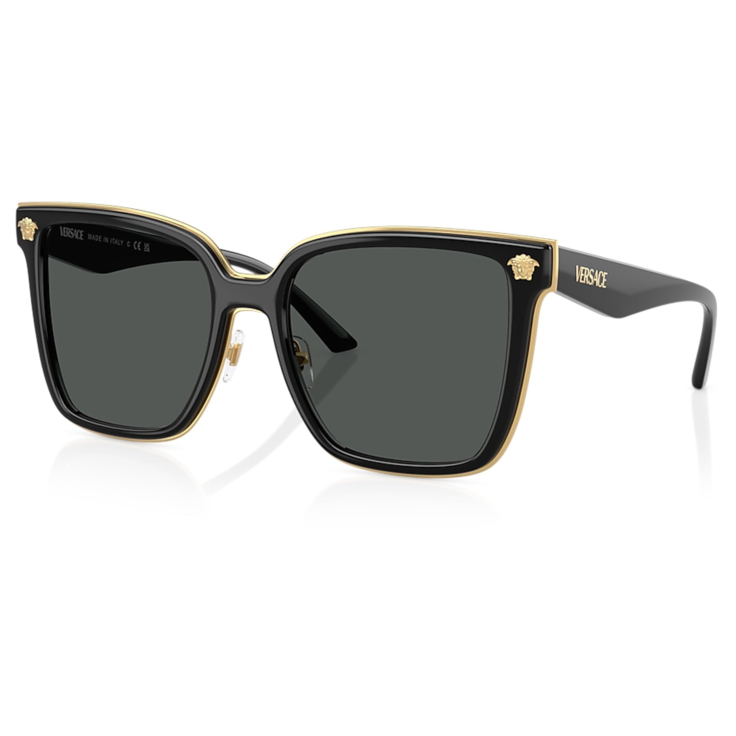 Women Versace Ve2278d Gb1/87 Black Butterfly Dark Grey Sunglasses
