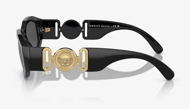 Womens Versace VE4361 Sunglasses Black/ Dark Grey