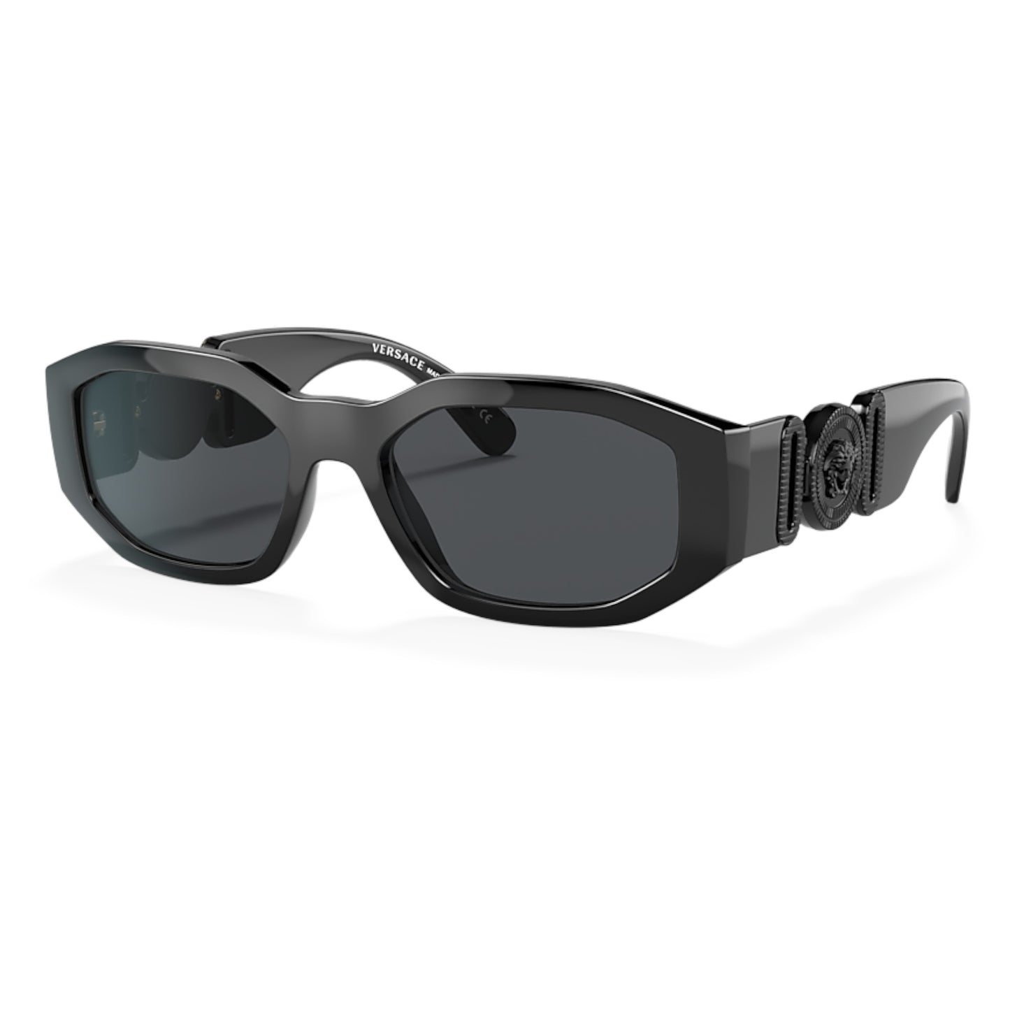 Unisex Versace Ve4361 536087 Black Irregular Dark Grey Sunglasses