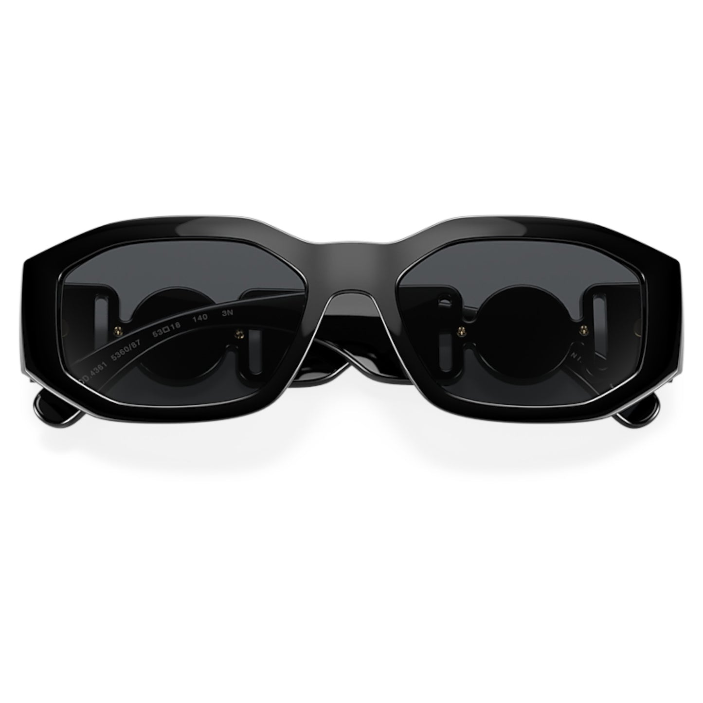 Unisex Versace Ve4361 536087 Black Irregular Dark Grey Sunglasses