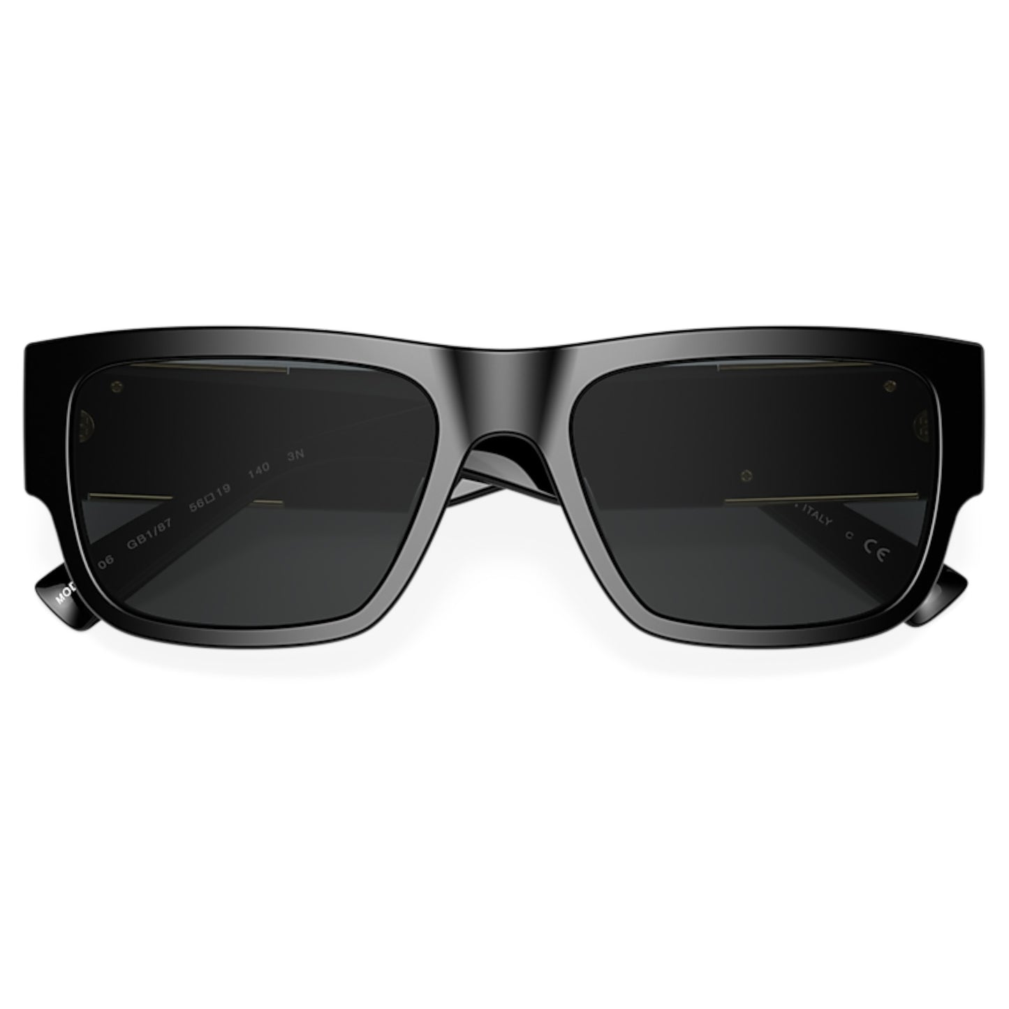 Unisex Versace Ve4406 Gb1/87 Black Rectangle Dark Grey Sunglasses