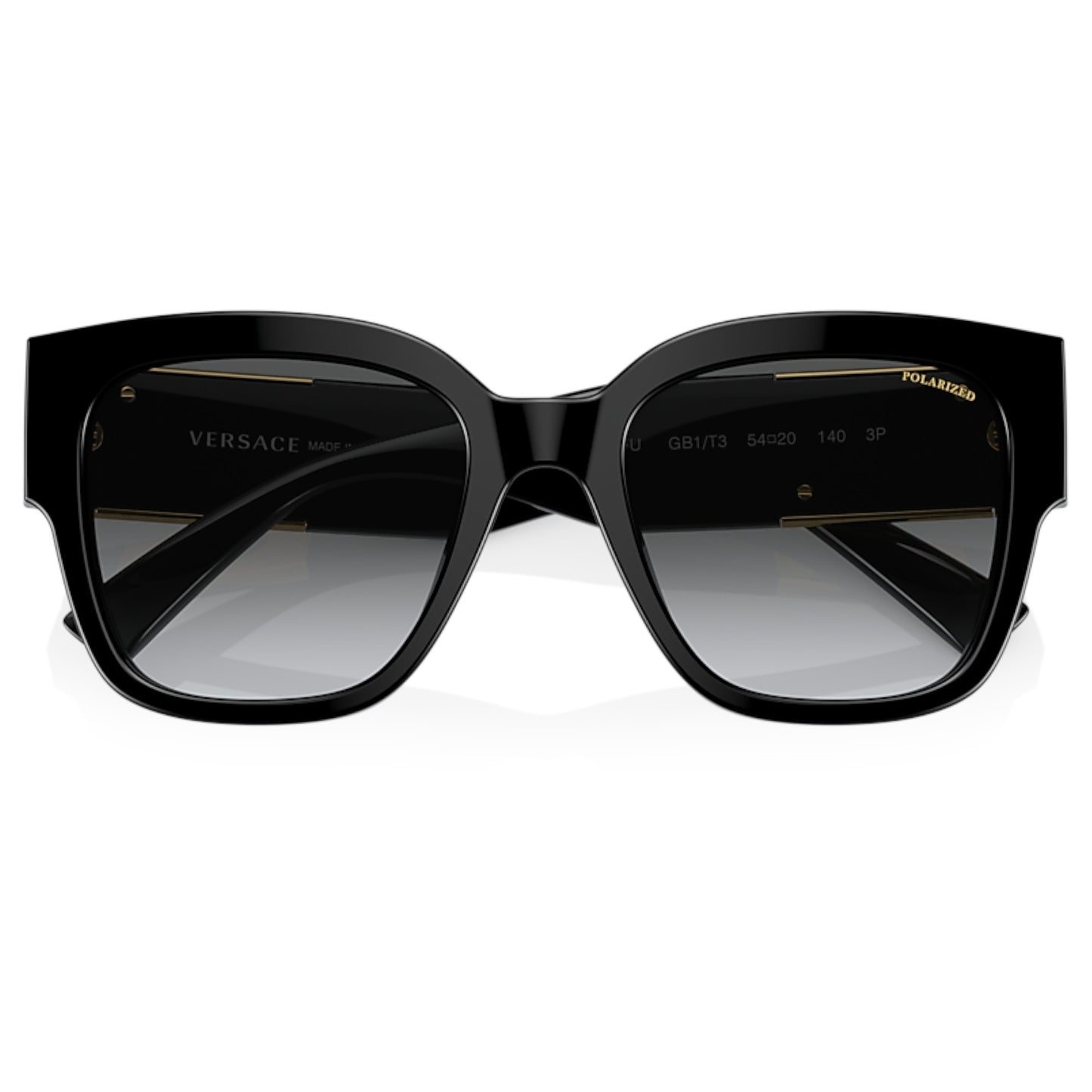 Women Versace Ve4437u Gb1/T3 Black Pillow Polarized Grey Gradient Sunglasses