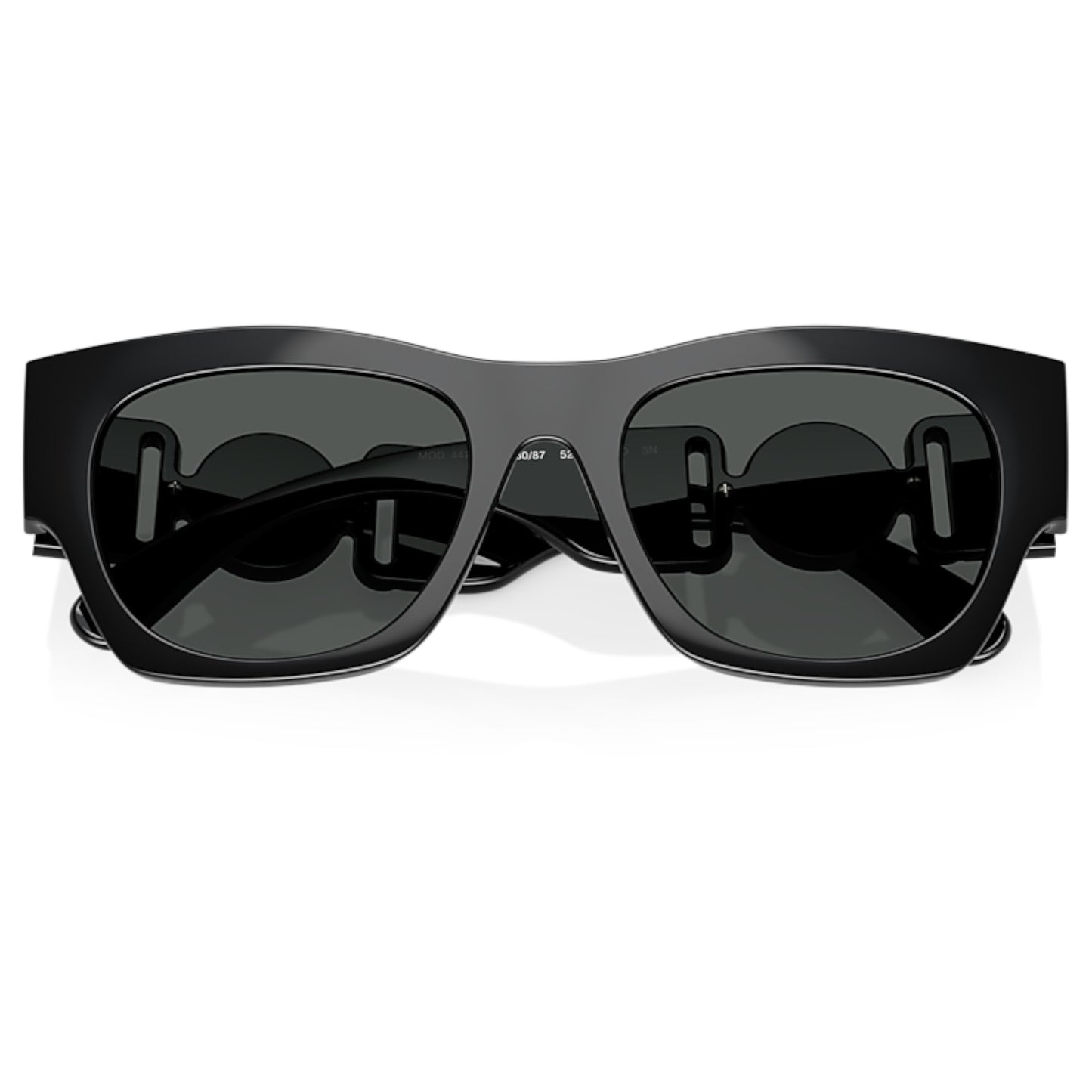 Men Versace Ve4479u 536087 Black Square Dark Grey Sunglasses
