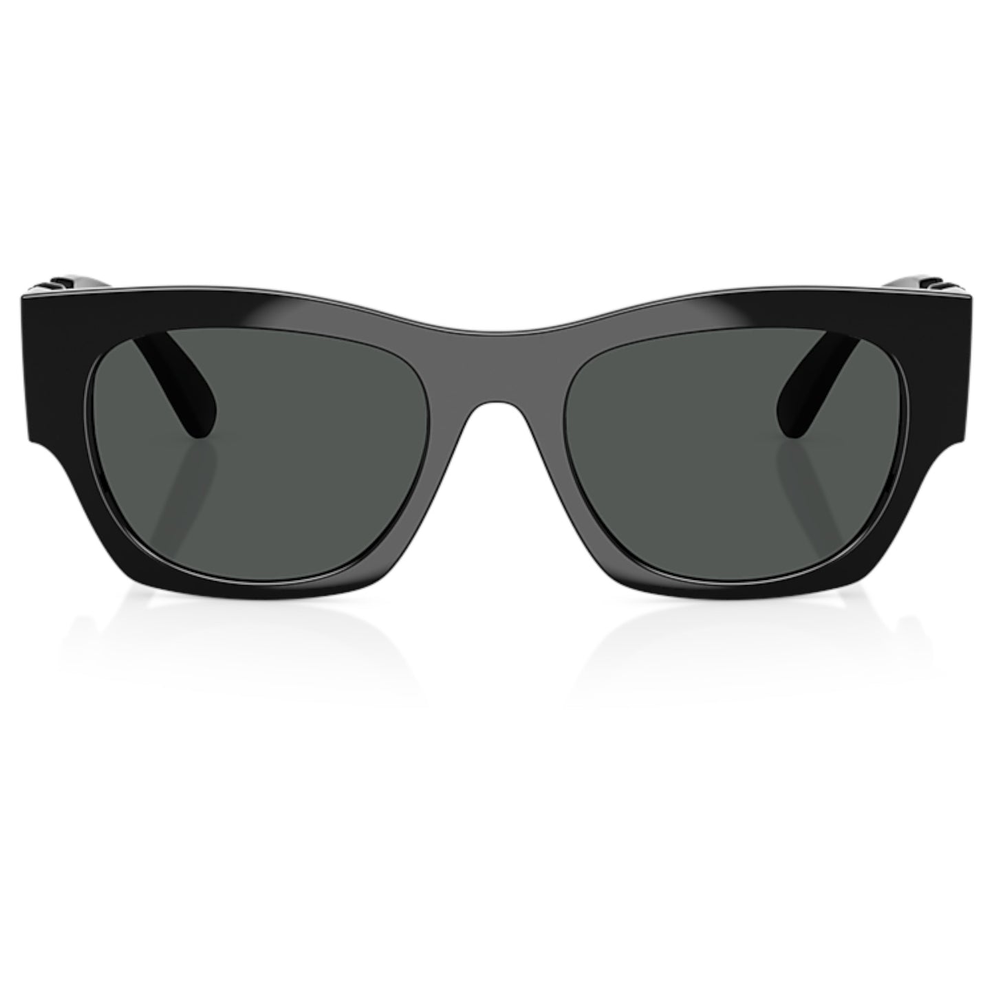 Men Versace Ve4479u 536087 Black Square Dark Grey Sunglasses