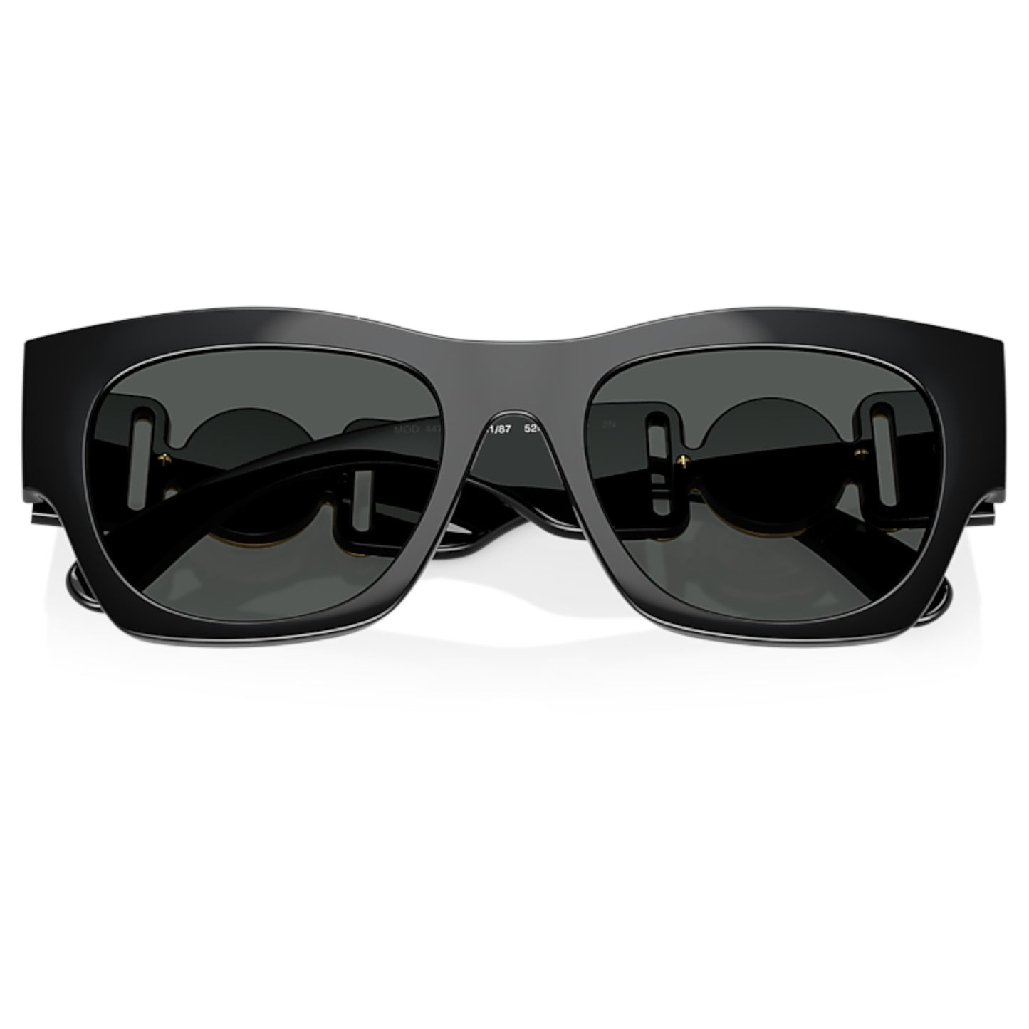 Men Versace Ve4479u Gb1/87 Black Square Dark Grey Sunglasses