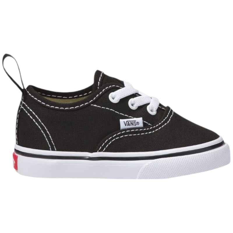 Vans Toddler Authentic Elastic Lace Black/ True White Lace Up  Shoes