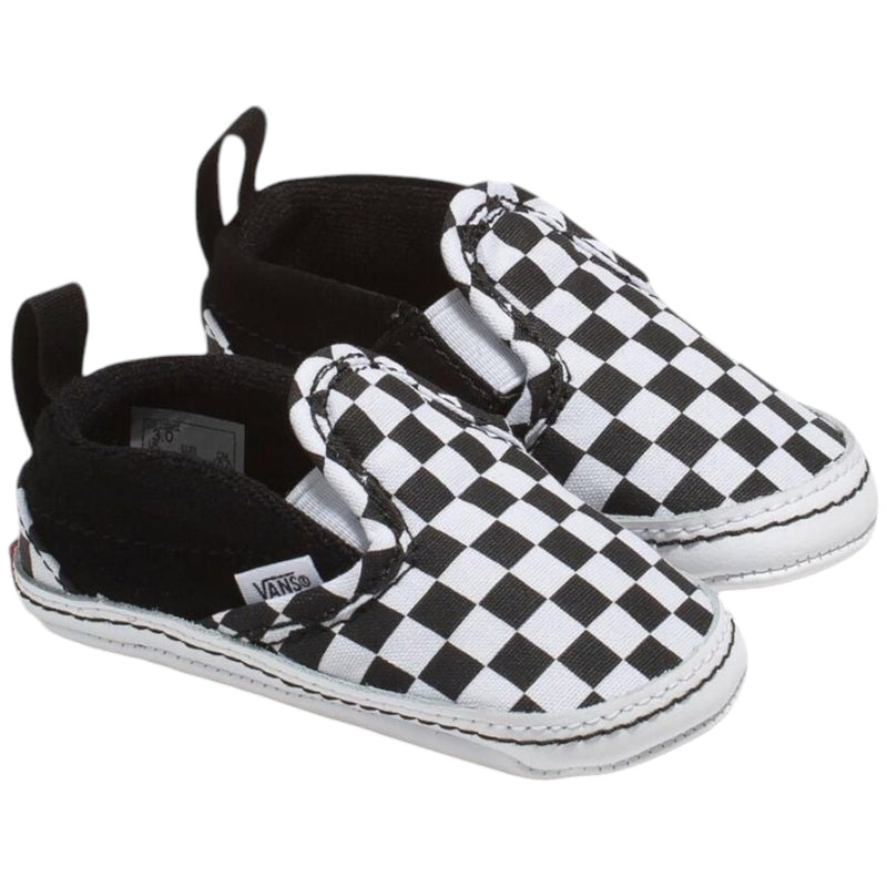 Vans Infant Slip-On V Crib Checkerboard Black/ True White Shoes