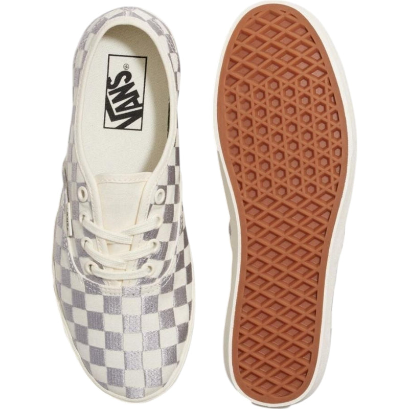 Mens Vans Authentic LowPro Shoes Embroidered Check Lunar Rock