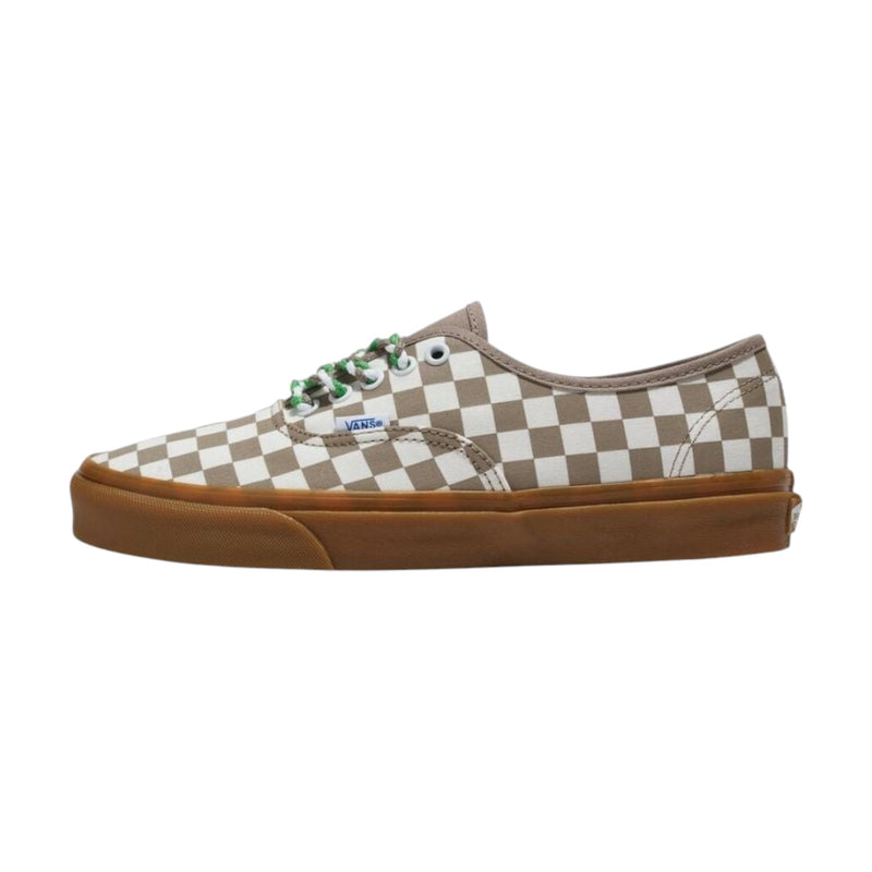 Mens Vans Authentic Checkerboard Moon Rock Grey Lace Up Shoes