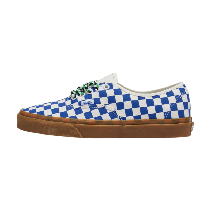 Mens Vans Authentic Checkerboard Blue/ White Lace Up Shoes