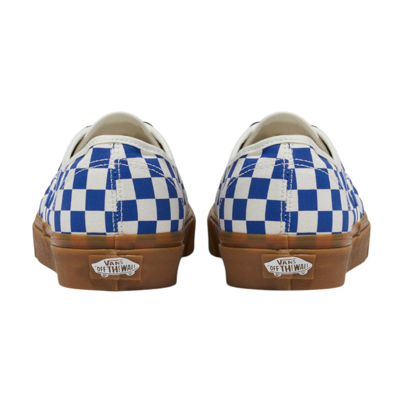 Mens Vans Authentic Checkerboard Blue/ White Lace Up Shoes