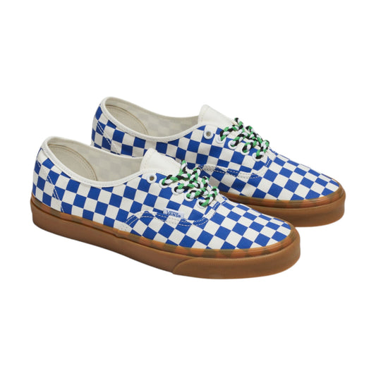 Mens Vans Authentic Checkerboard Shoes Blue/White