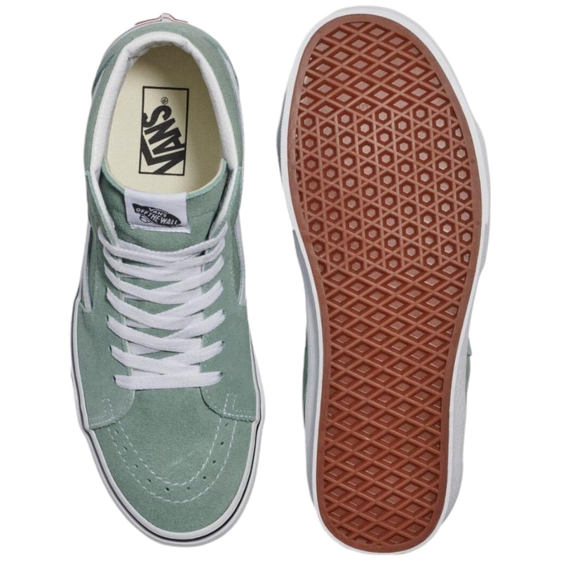 Mens Vans Sk8 Hi Colour Theory Green Lace Up Shoes