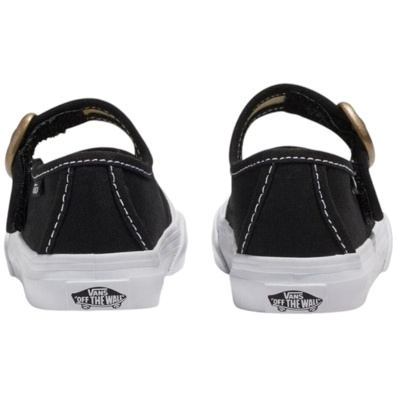 Vans Girls Mary Jane Black/ True White Toddler Buckle Shoes