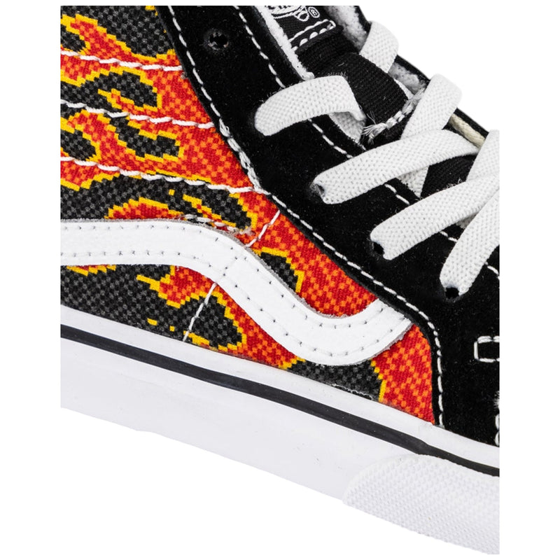 Vans Toddler Sk8-Hi Zip Pixel Flame Black/ Red Shoes