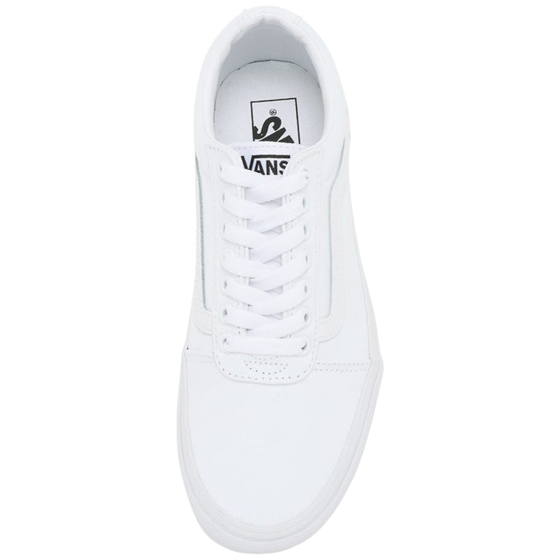 Mens Vans Ward Low Top Canvas White/ White Lace Up Shoes