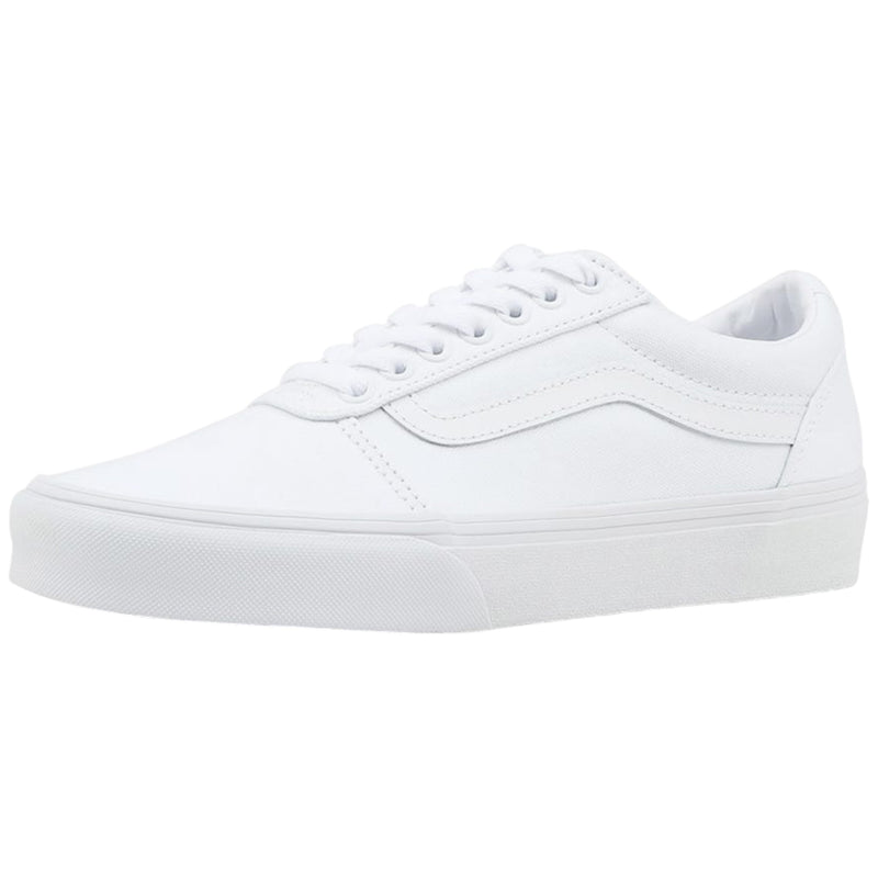 Mens Vans Ward Low Top Canvas White/ White Lace Up Shoes