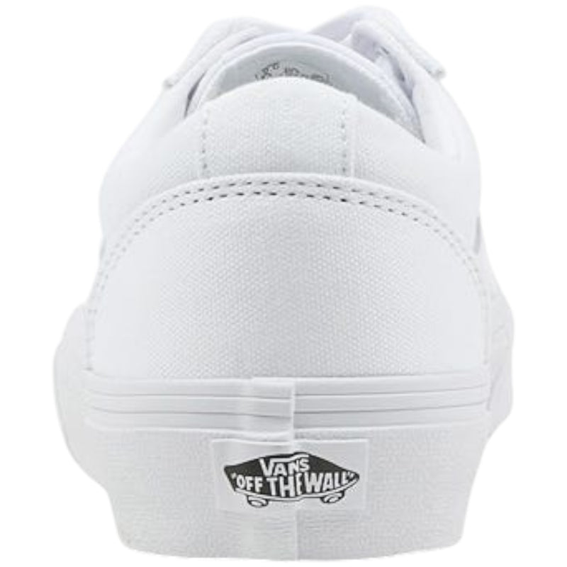 Mens Vans Ward Low Top Canvas White/ White Lace Up Shoes