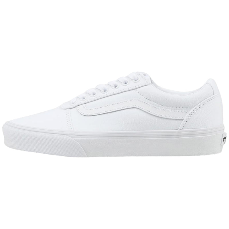 Mens Vans Ward Low Top Canvas White/ White Lace Up Shoes