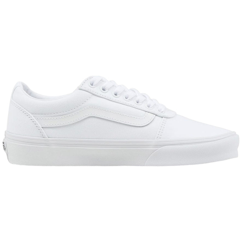 Mens Vans Ward Low Top Canvas White/ White Lace Up Shoes