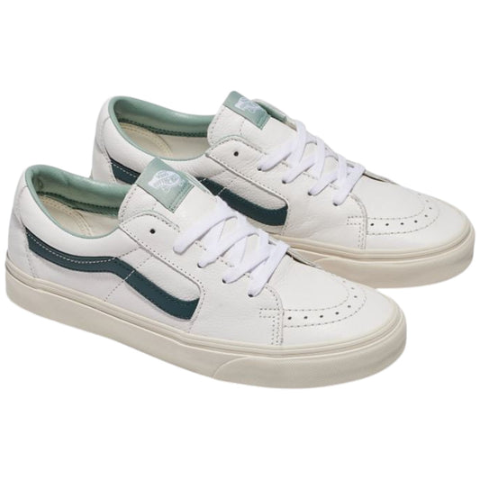 Mens Vans SK8 Low Premium Leather Shoes Green Gables