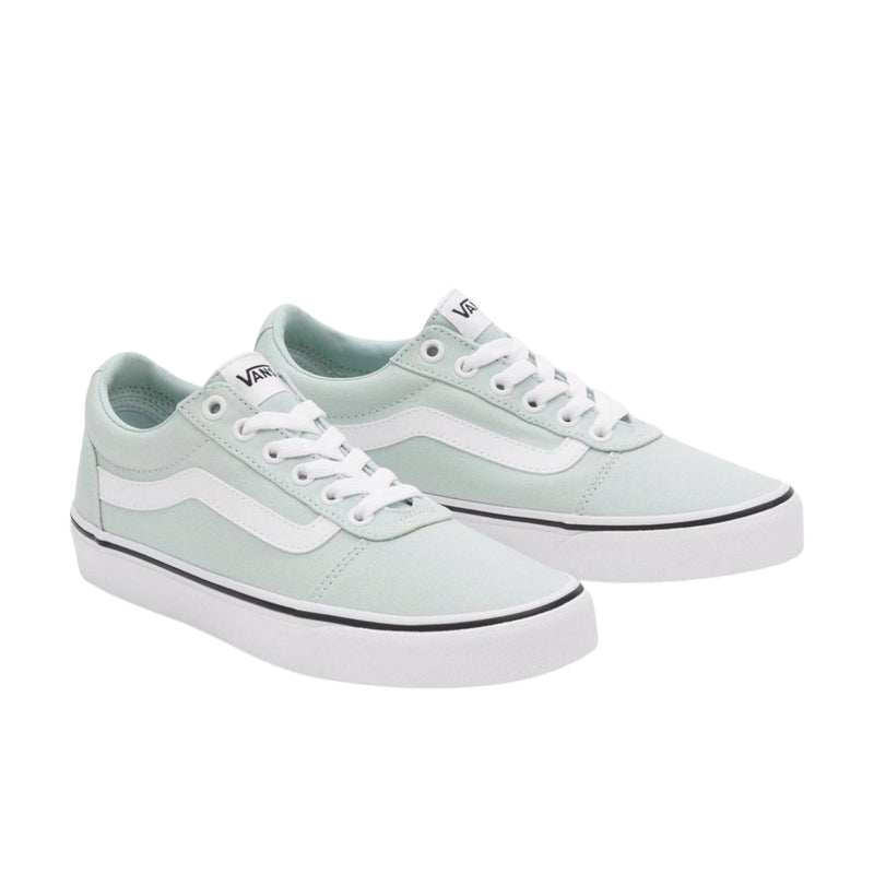 Womens Vans Ward Low Top Canvas Pale Aqua Lace Up Shoes