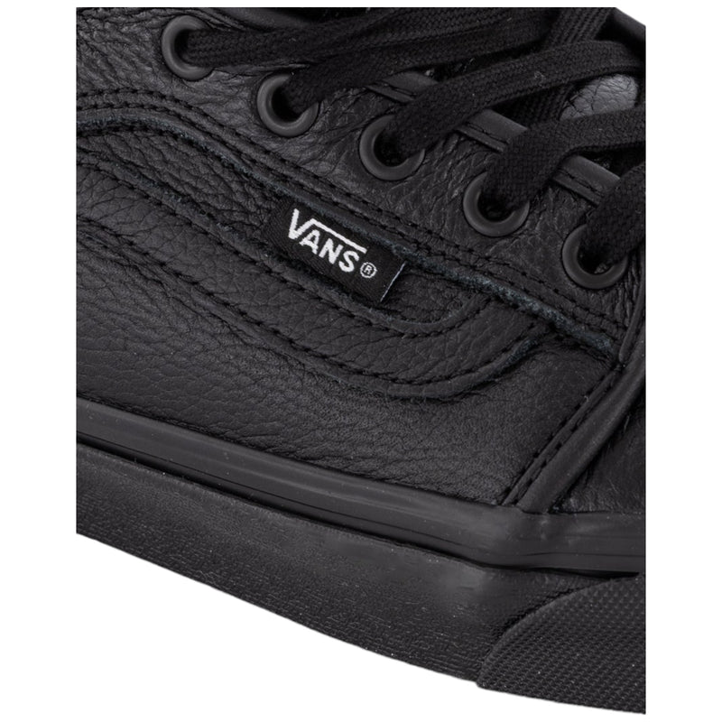 Mens Vans Chukka Low Sidestripe Leather Black/ Black Lace Up Shoes