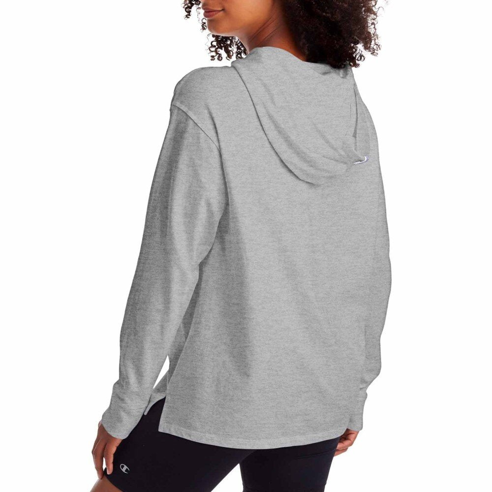 Womens Champion Everyday Jumper Hoodie Oxford Gray