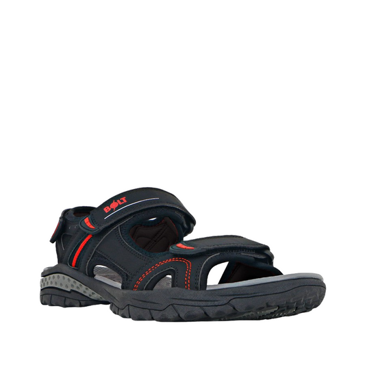 Mens Lightning Bolt Bruce Sandals Black/ Red