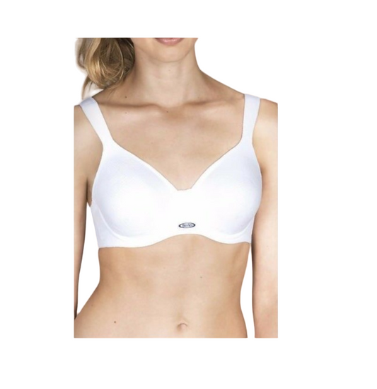 Womens Berlei High Performance Underwire Non Padded Sports Bra White